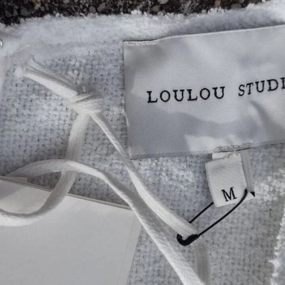 Loulou Studio Ivory Textured Midi Dress - Picture 3 of 9